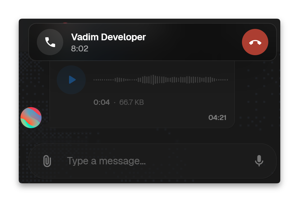 Plink calling and messaging interface